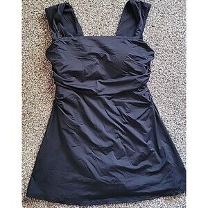 Lands' End Black One-Piece Swimdress
